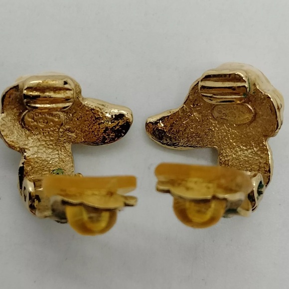 Chanel Black & Green Camilla Flower Earrings - Picture 5 of 8